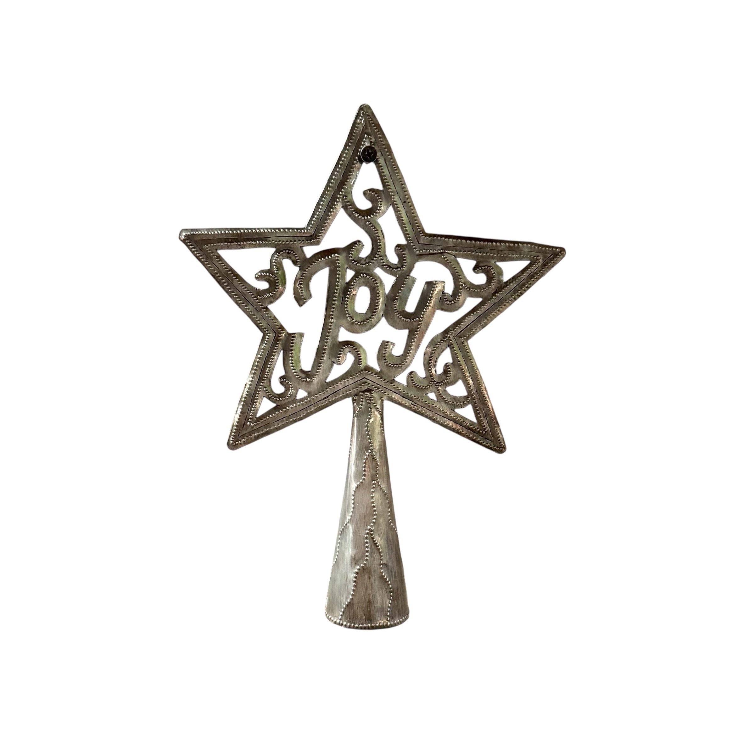 Metal Tree Topper- Joy