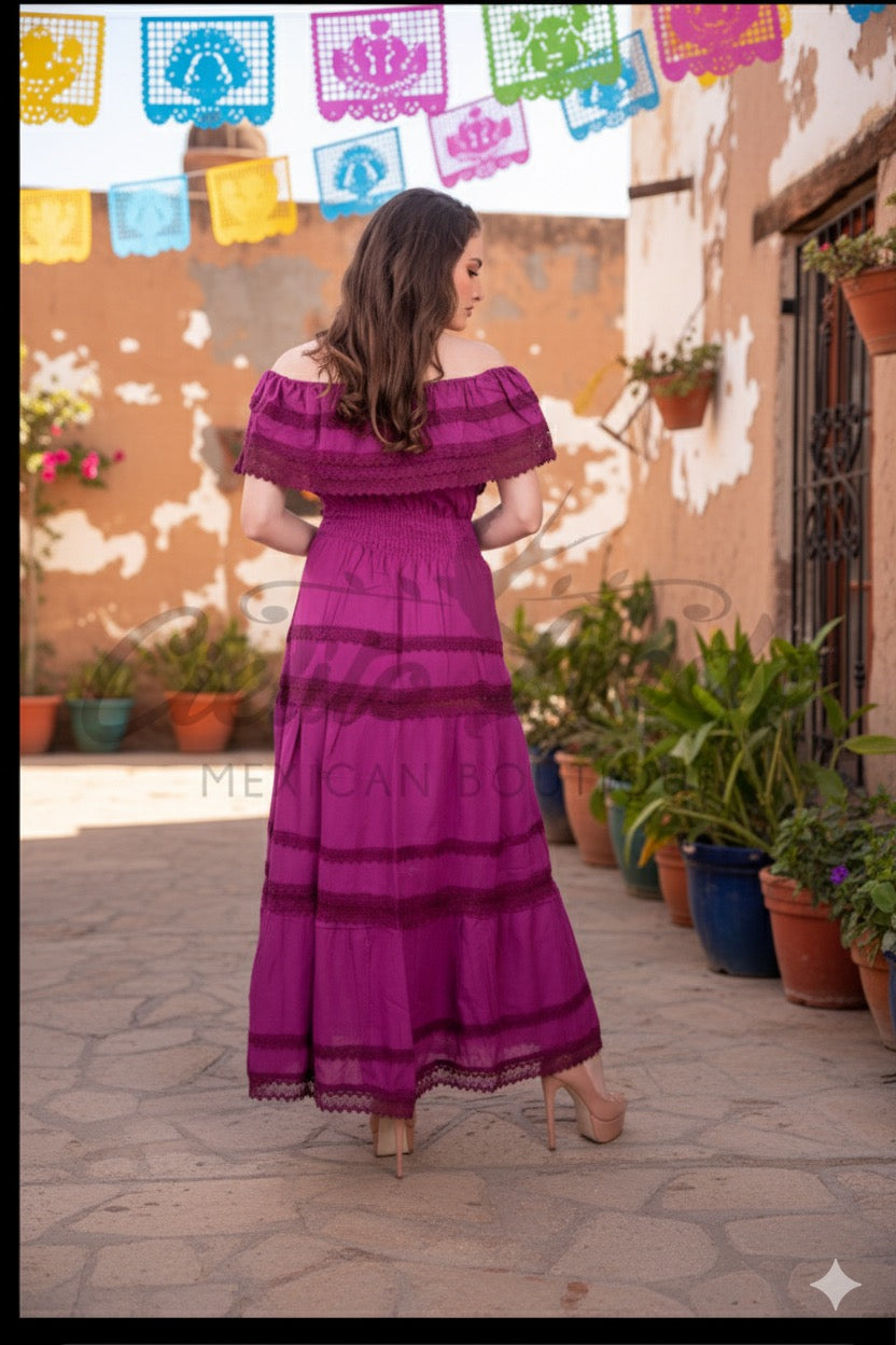 Adalia Maxi Dress Magenta