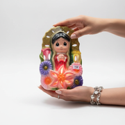 Small Floral Virgencita Nightlamp