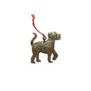 Happy Dog Ornament- Gold