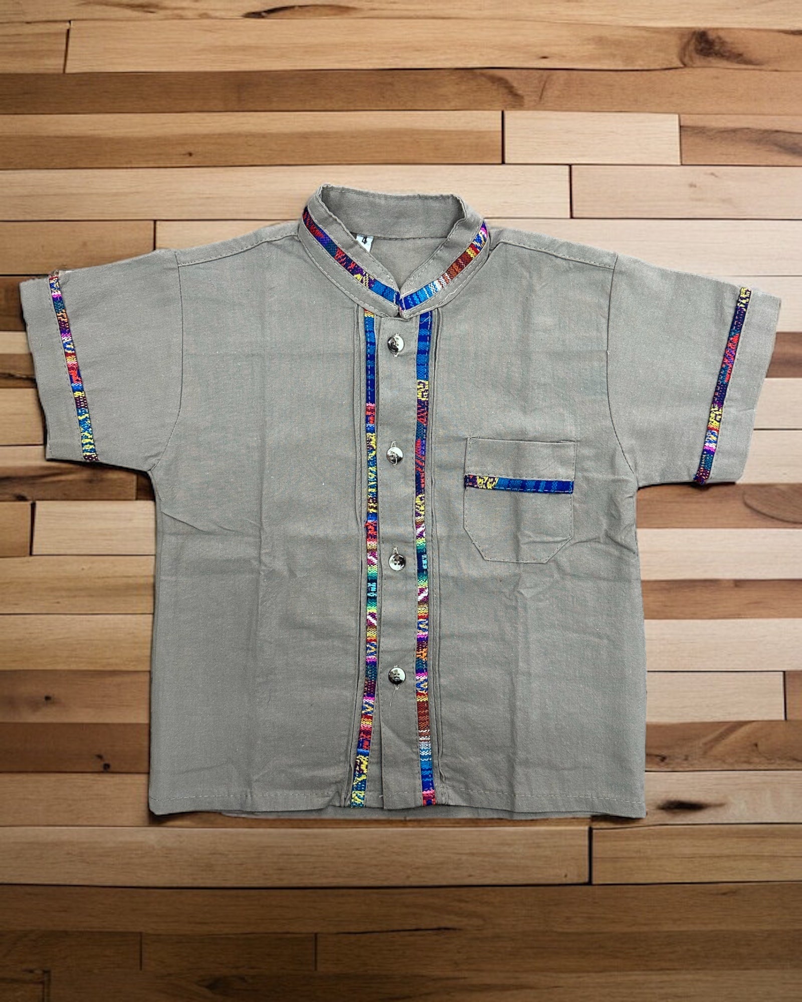 Boys Guayabera Coralillo Khaki