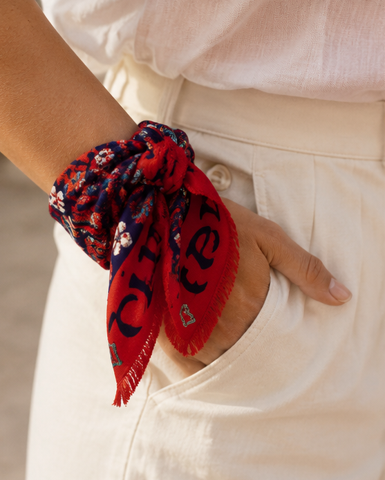 Armenian Alphabet #4 Silk Square scarf