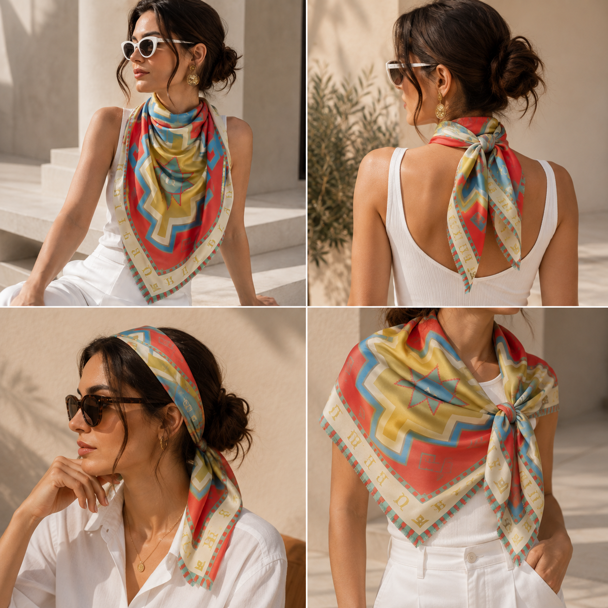Armenian Alphabet #3 Silk Square scarf
