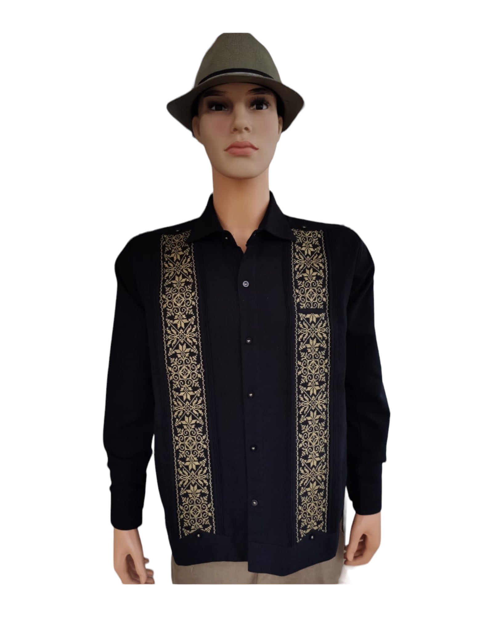 Men's Guayabera Presidencial Riviera Black