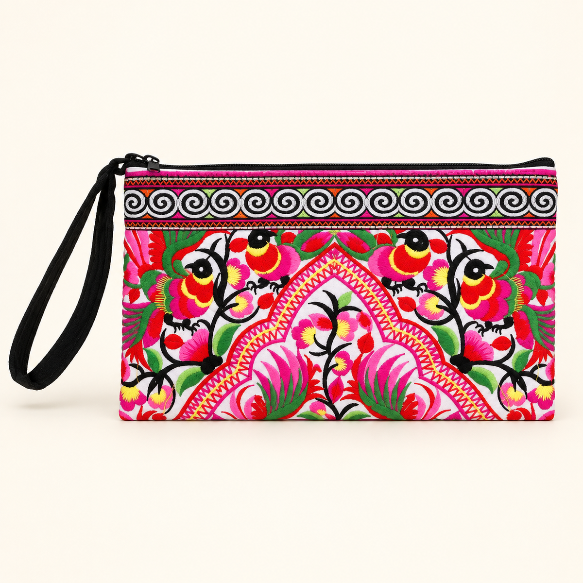 Sarita Hmong Embroidered Wristlet - Thailand