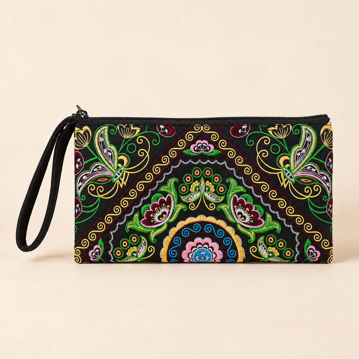 Sarita Hmong Embroidered Wristlet - Thailand
