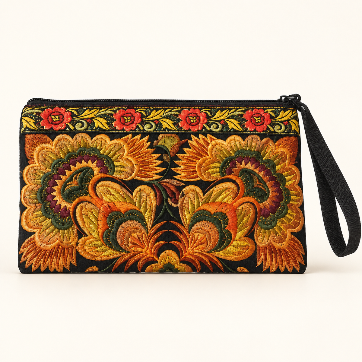 Sarita Hmong Embroidered Wristlet - Thailand