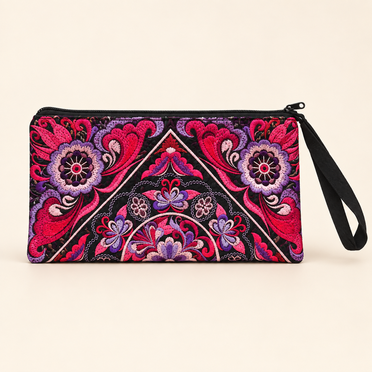Sarita Hmong Embroidered Wristlet - Thailand