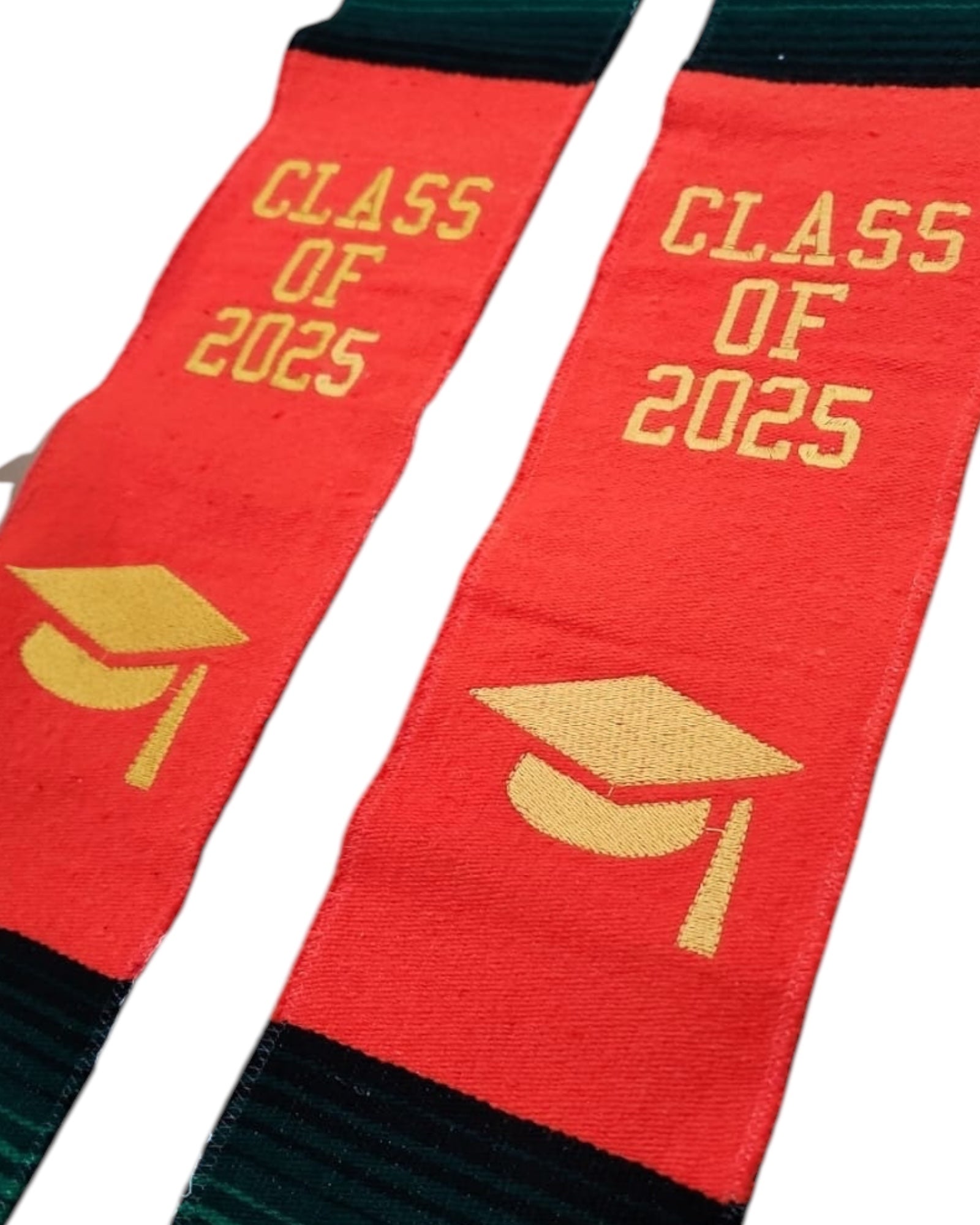 Mexican Serape Embroidered Graduation Stole Class of 2025 Grad Hat