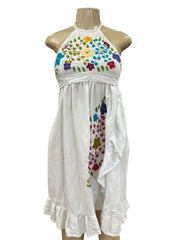 Artemisa Halter Dress White