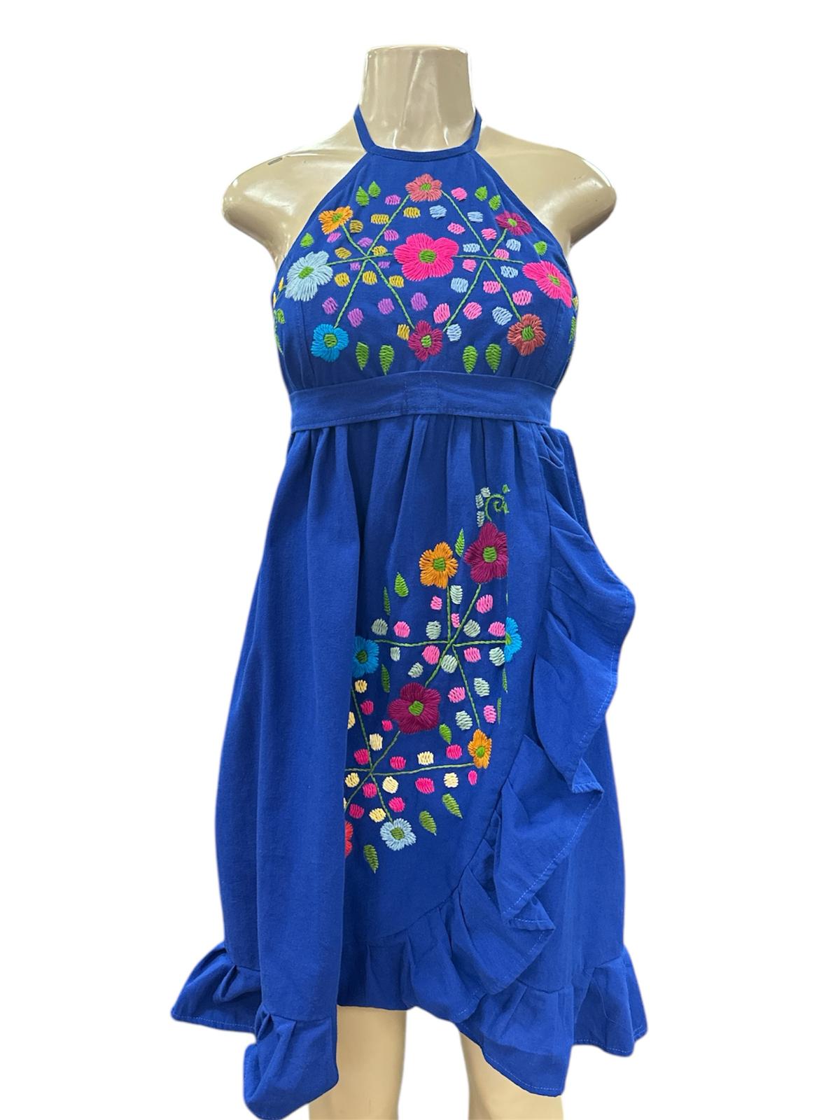 Artemisa Halter Dress Royal Blue