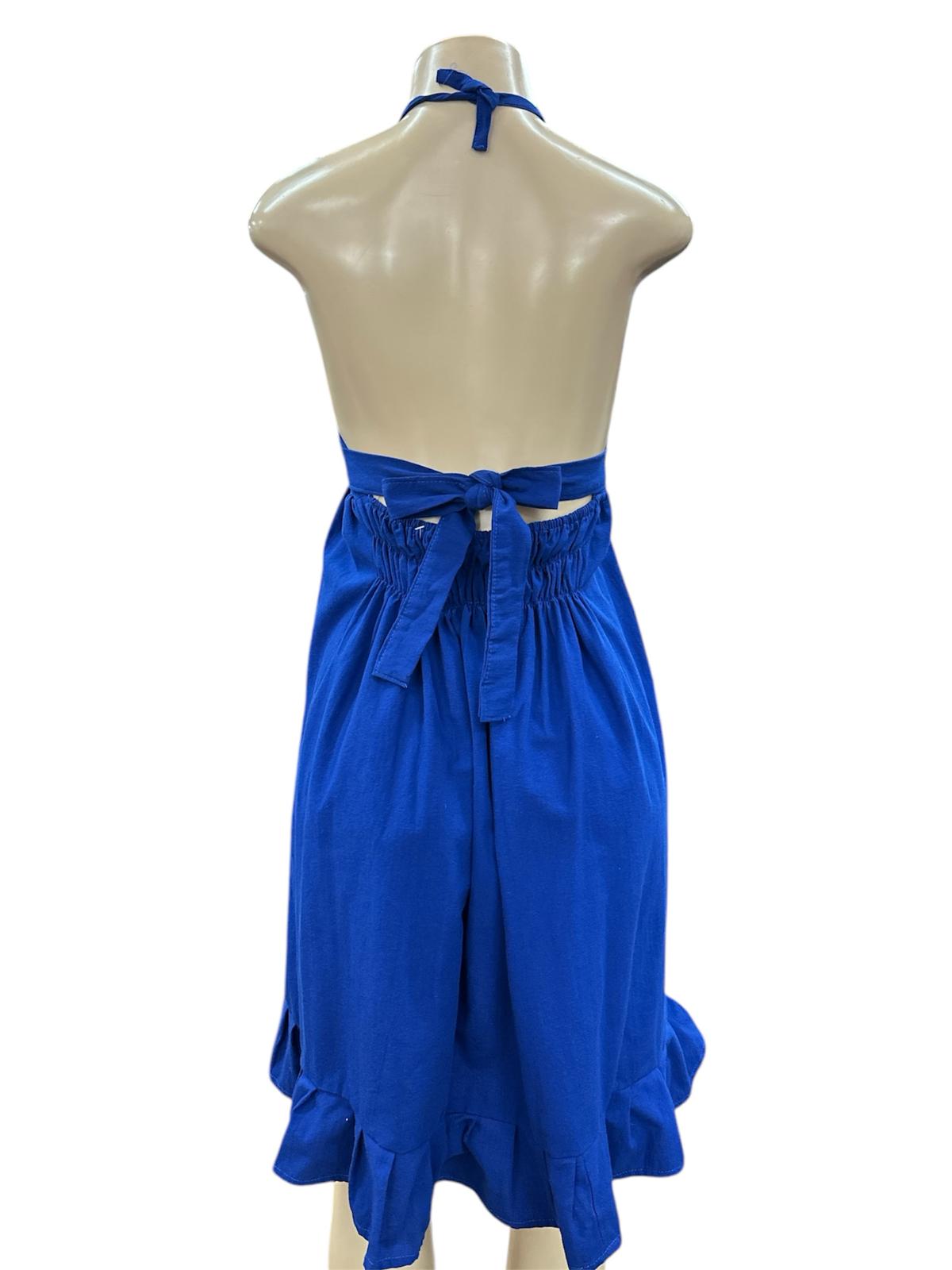 Artemisa Halter Dress Royal Blue