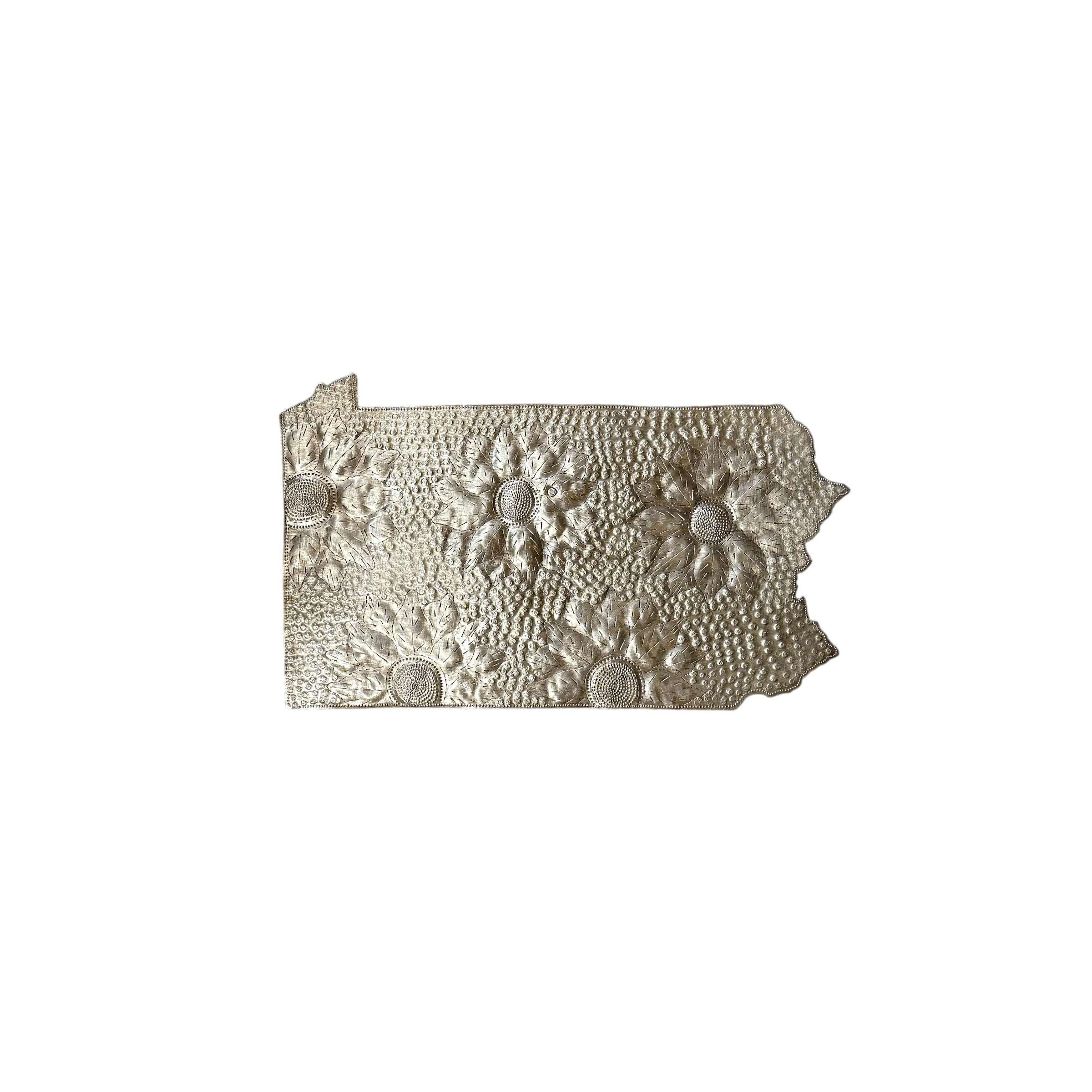 Medium Pennsylvania Floral Metal Art