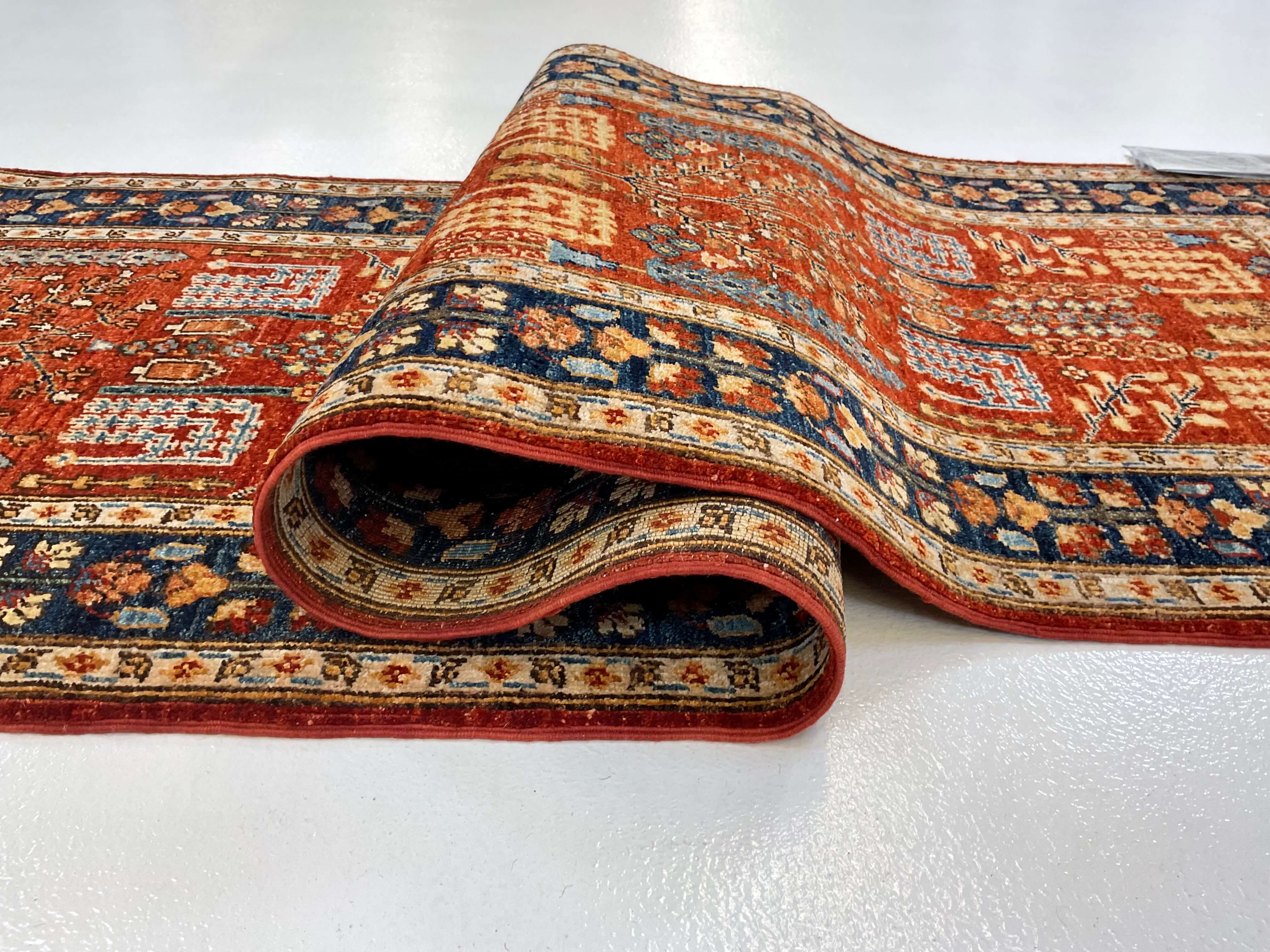 Espalier (2'08"x13' Runner) rust/navy