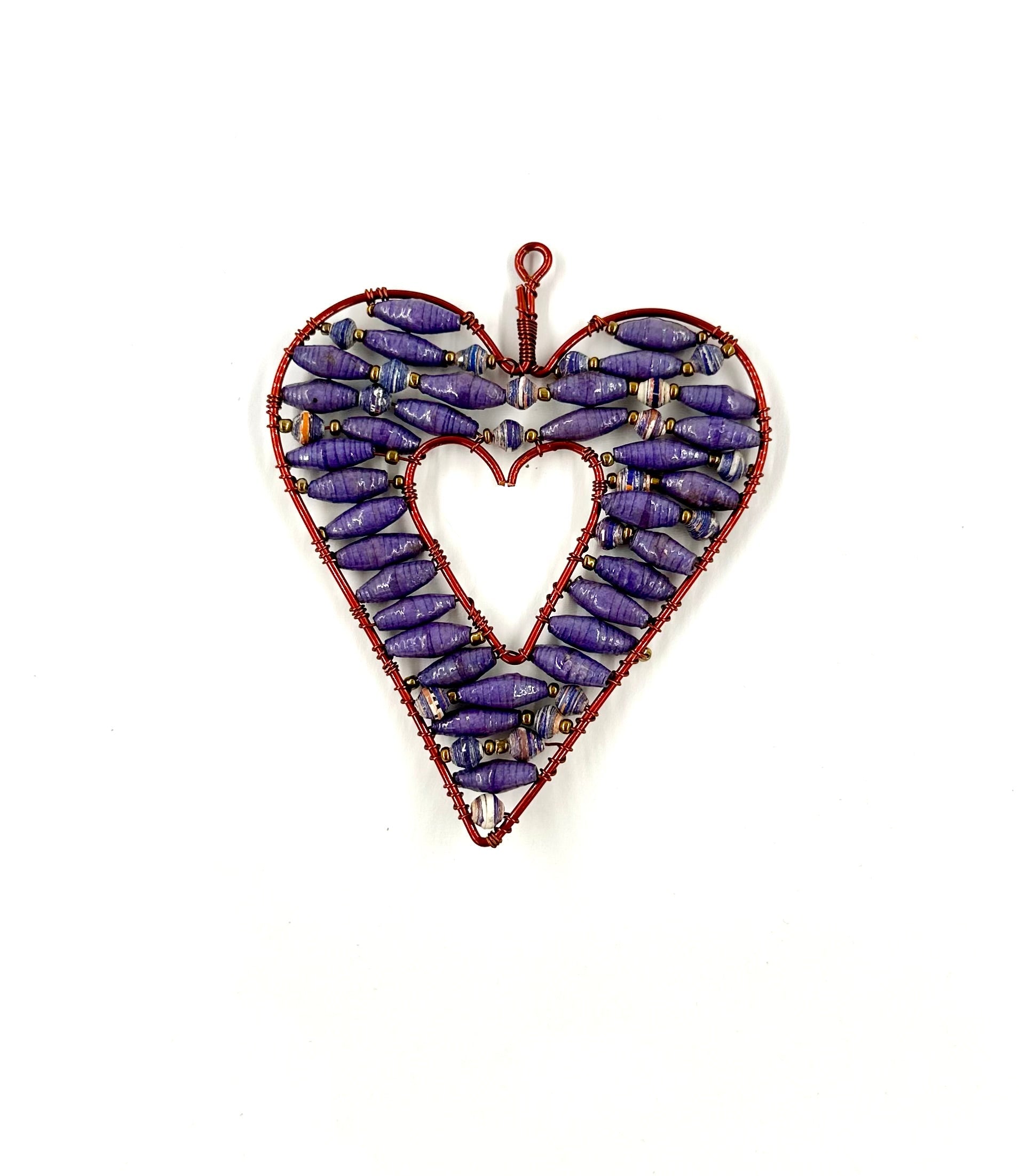 Ugandan Paper Bead Hearts