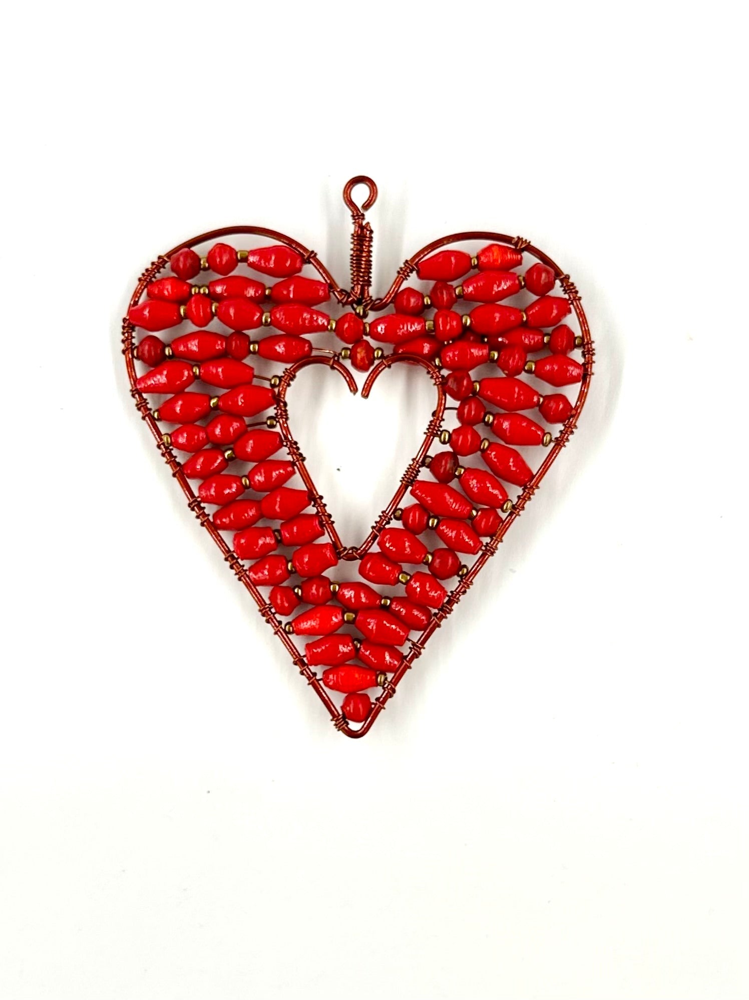 Ugandan Paper Bead Hearts
