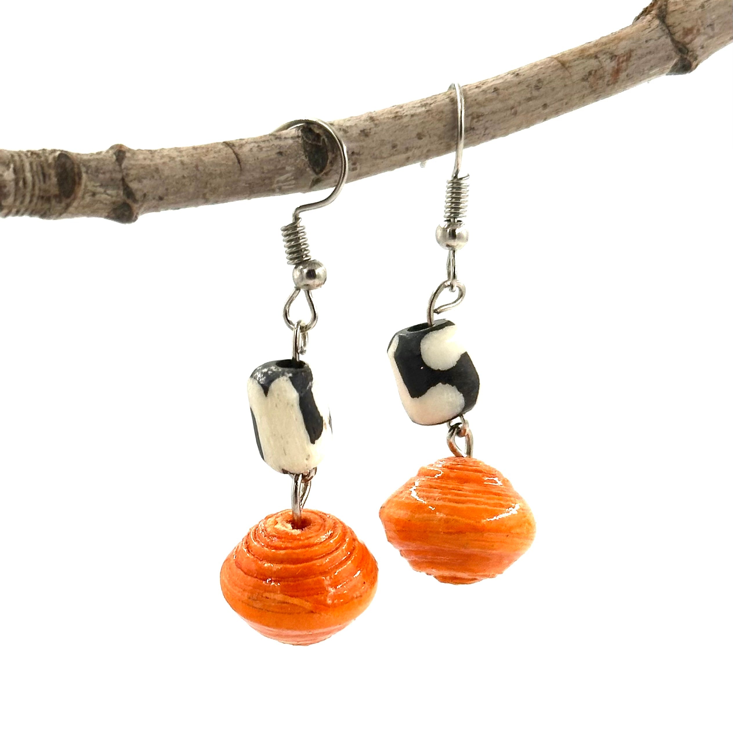 Batik Bone Earrings