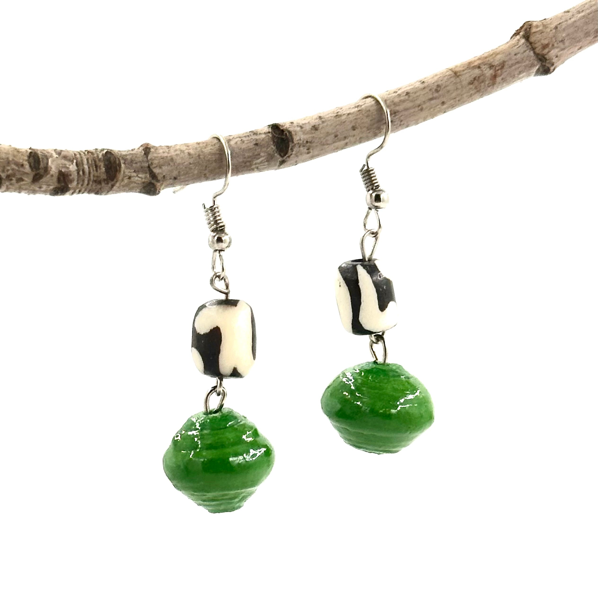 Batik Bone Earrings
