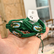 Adjustable Green San Judas Bracelet