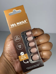 Toya Geluxe™ Nails – Black French Rounded Square