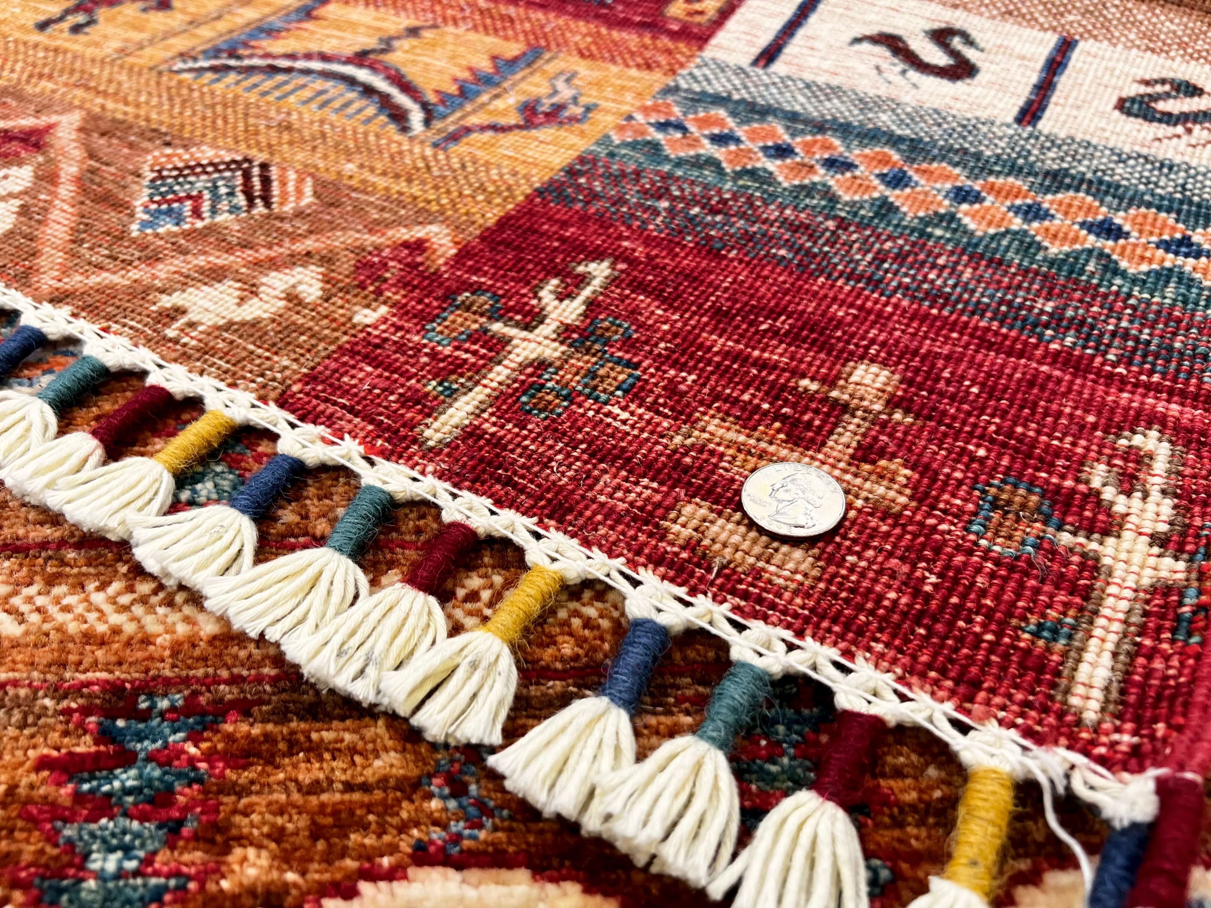 Khurjeen/Gabbeh (6'06"x6'10") rust/multicolor
