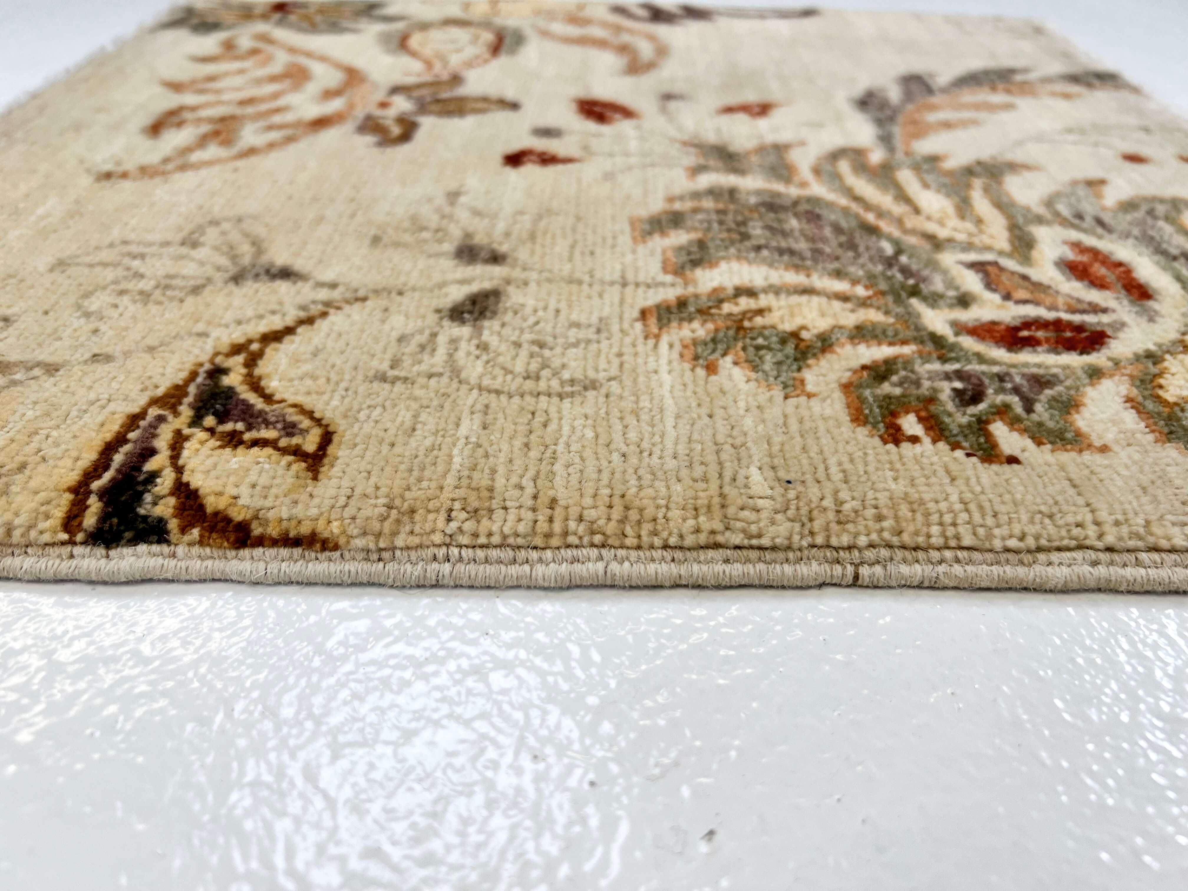 Vegetable-Dye with Silk Accents (18" square) ivory