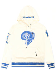 Pro Standard LA Rams Retro Pullover Hoodie - Eggshell