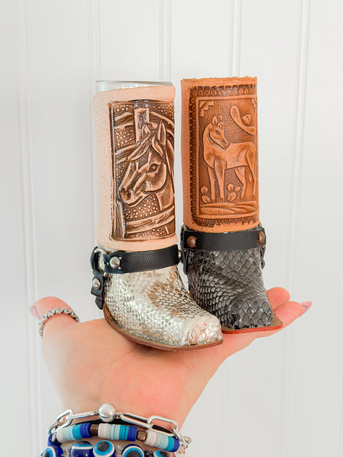 Leather Texan Boot Tequila Shot