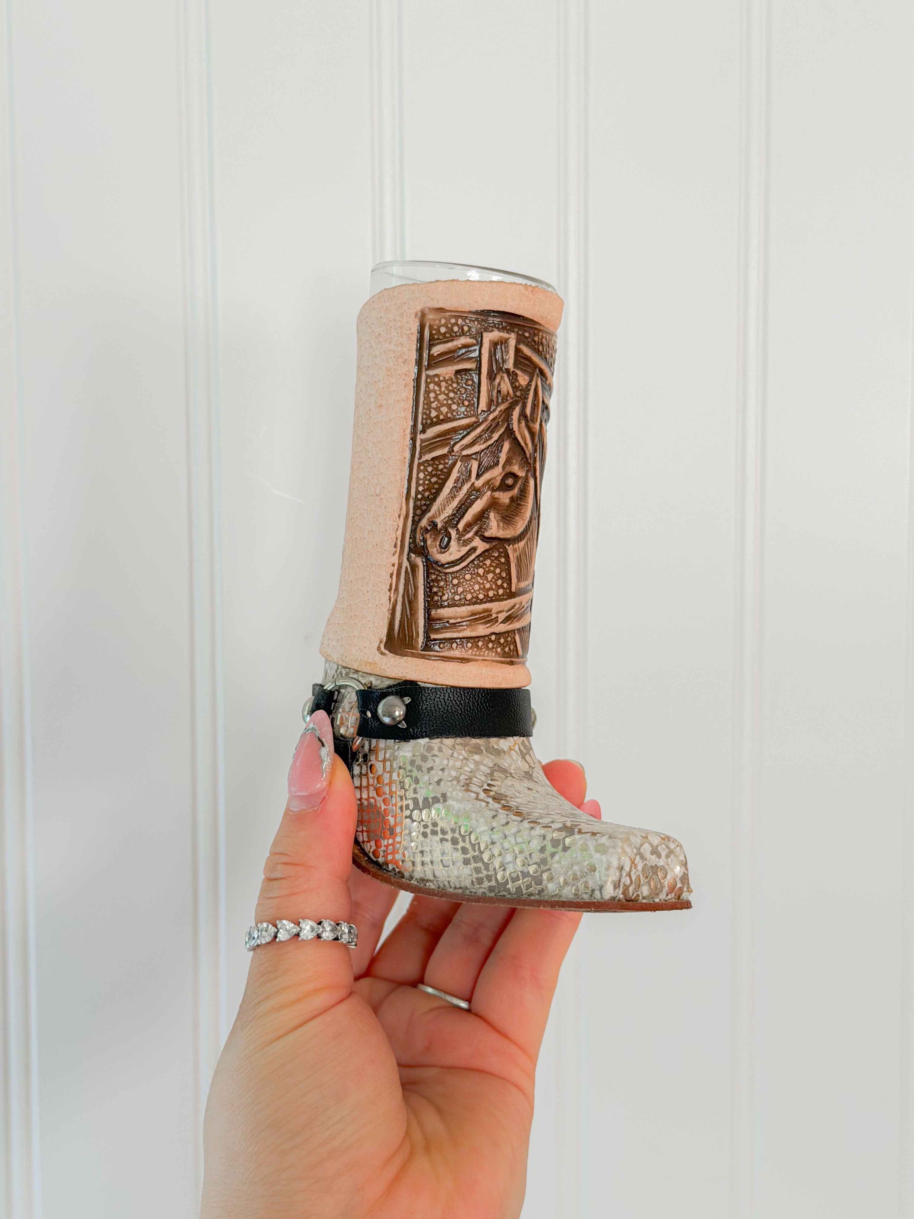 Leather Texan Boot Tequila Shot