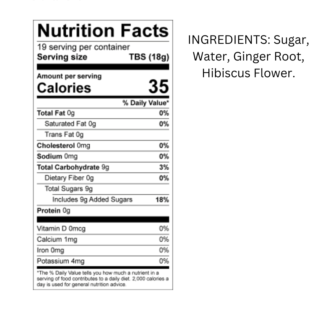 Sorrel & Ginger Flavored Syrup  - 25 oz (Wholesale Case of 3)