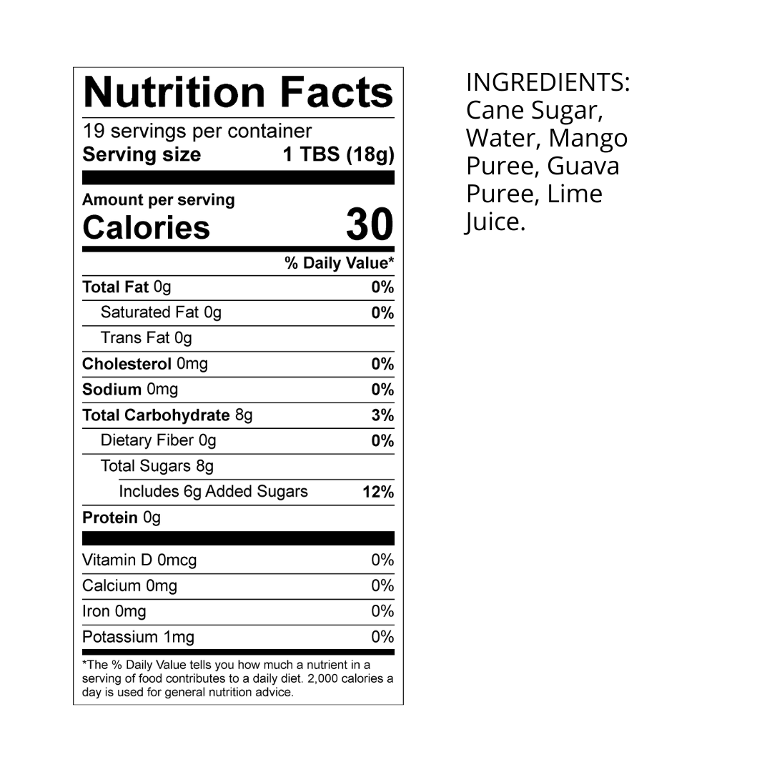Mango Guava Flavored Syrup  - 25 oz (Wholesale Case of 3)