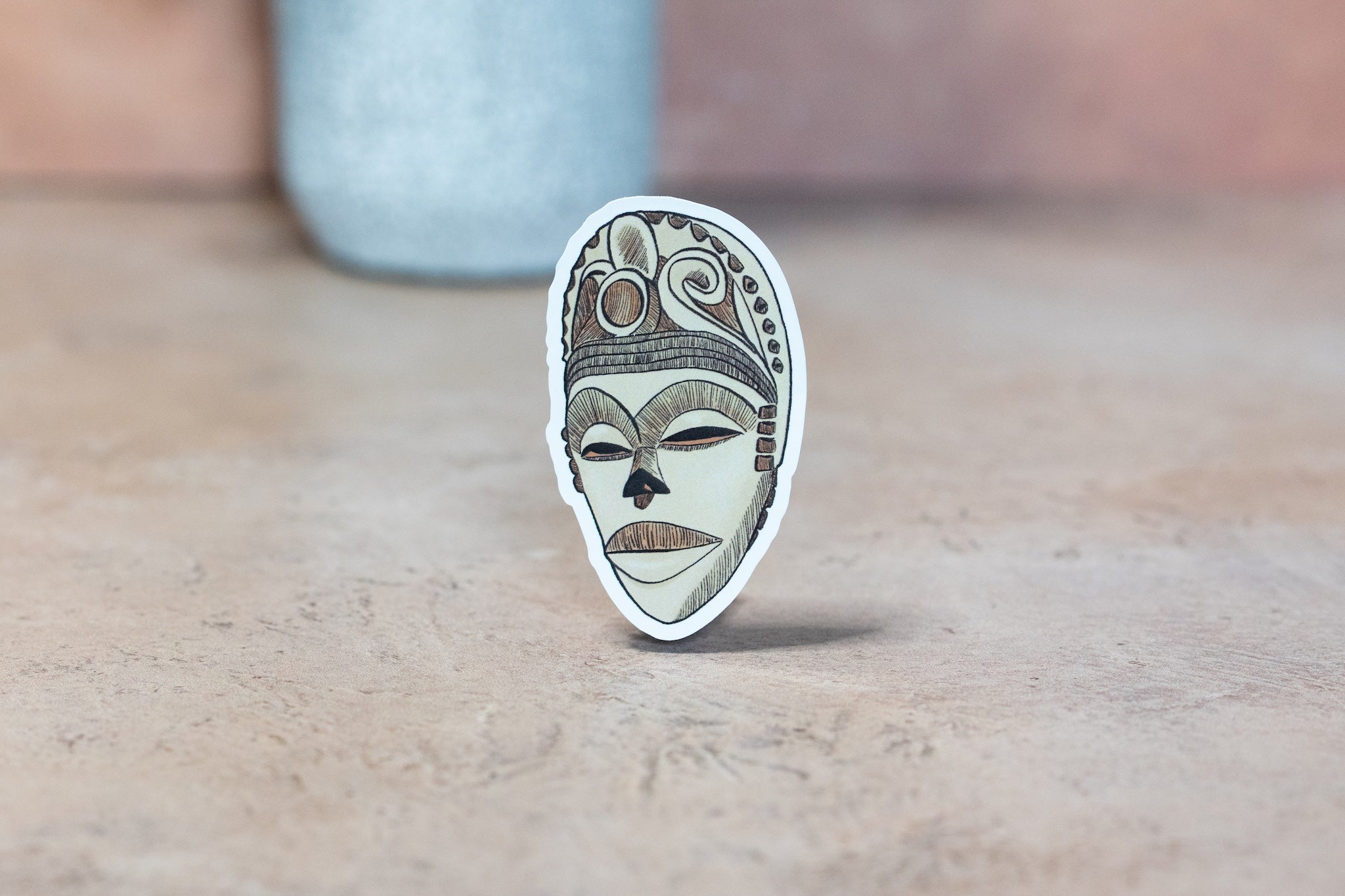 African Masks Stickers: Annang