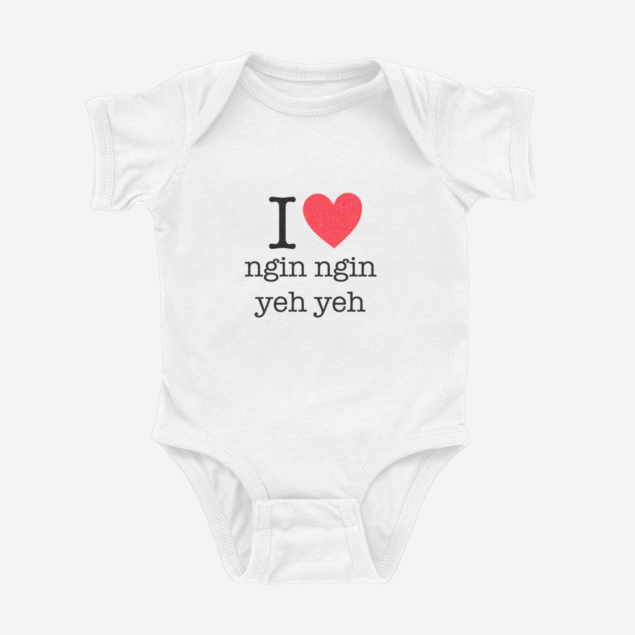 I ♡ Heart Grandma & Grandpa Taishanese Onesie (Paternal)