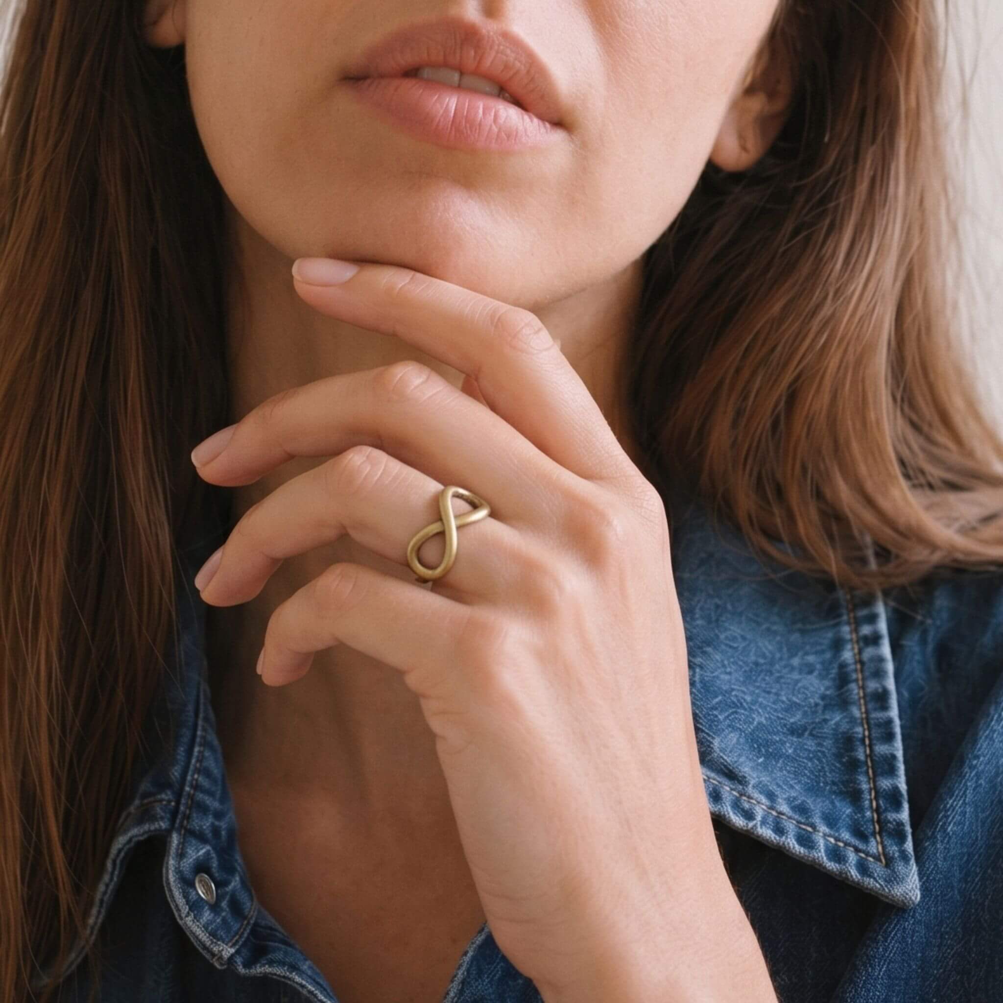 Saya Infinite Ring, Handmade brass Jewelry