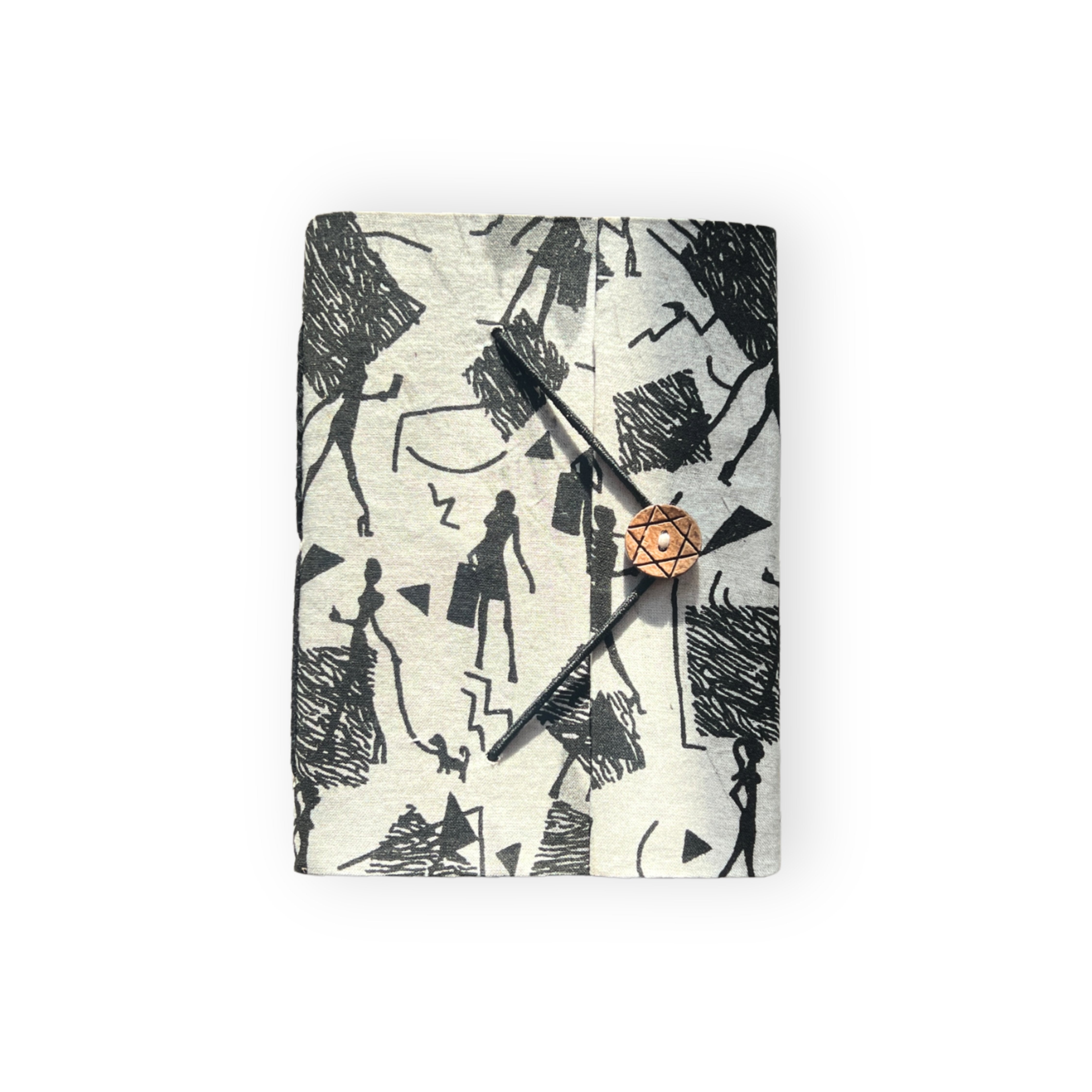 Handcrafted Recycled Paper Journal A5 - Tribal Art