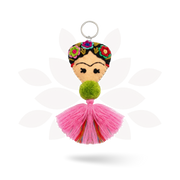 Frida Kahlo Embroidered Keychain / Zipper Pull - Mexico