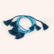 Seeds & Tassels Beaded Pull String Boho Bracelet - Thailand