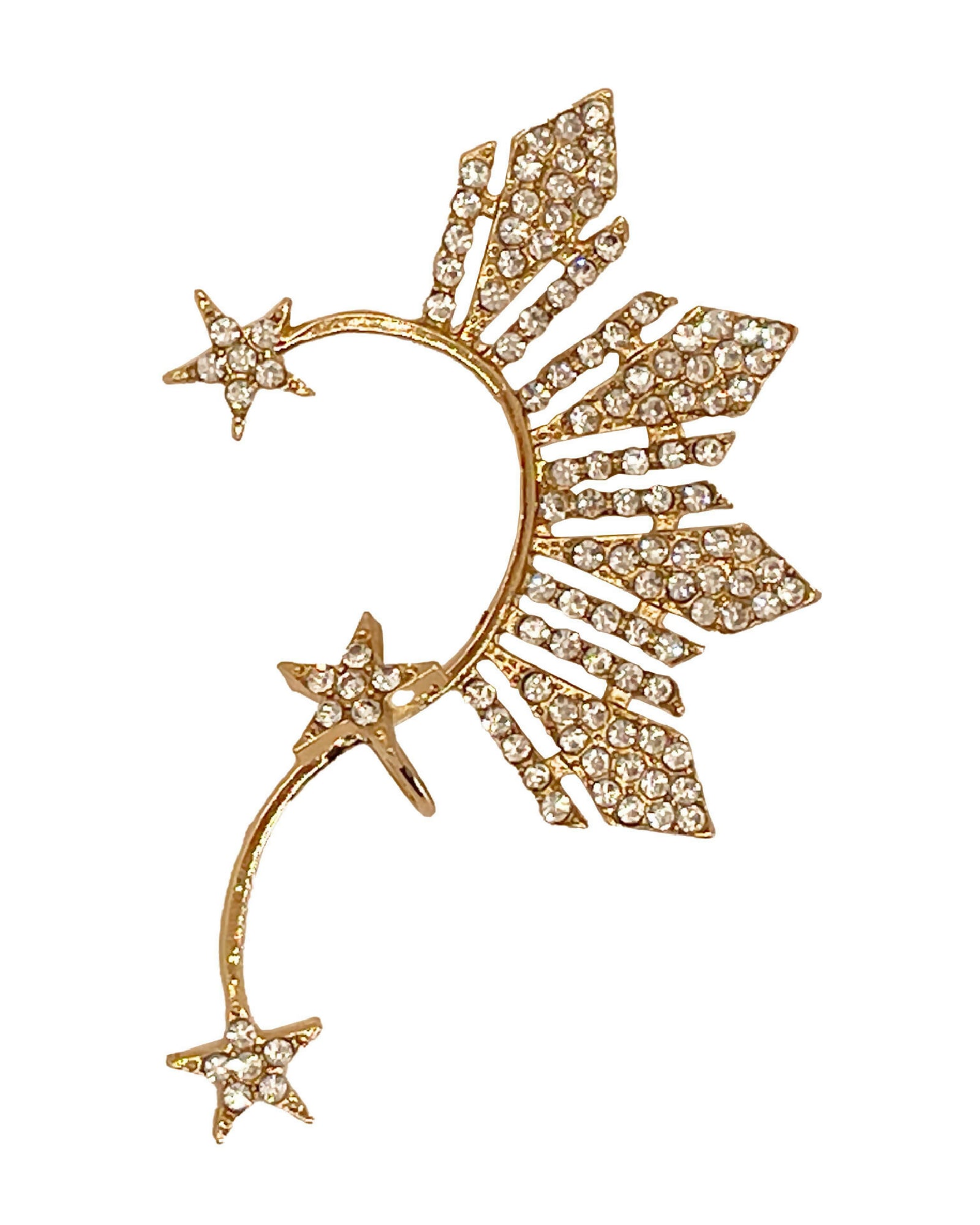 Filipino Sun and Stars Ear Cuff - Gold