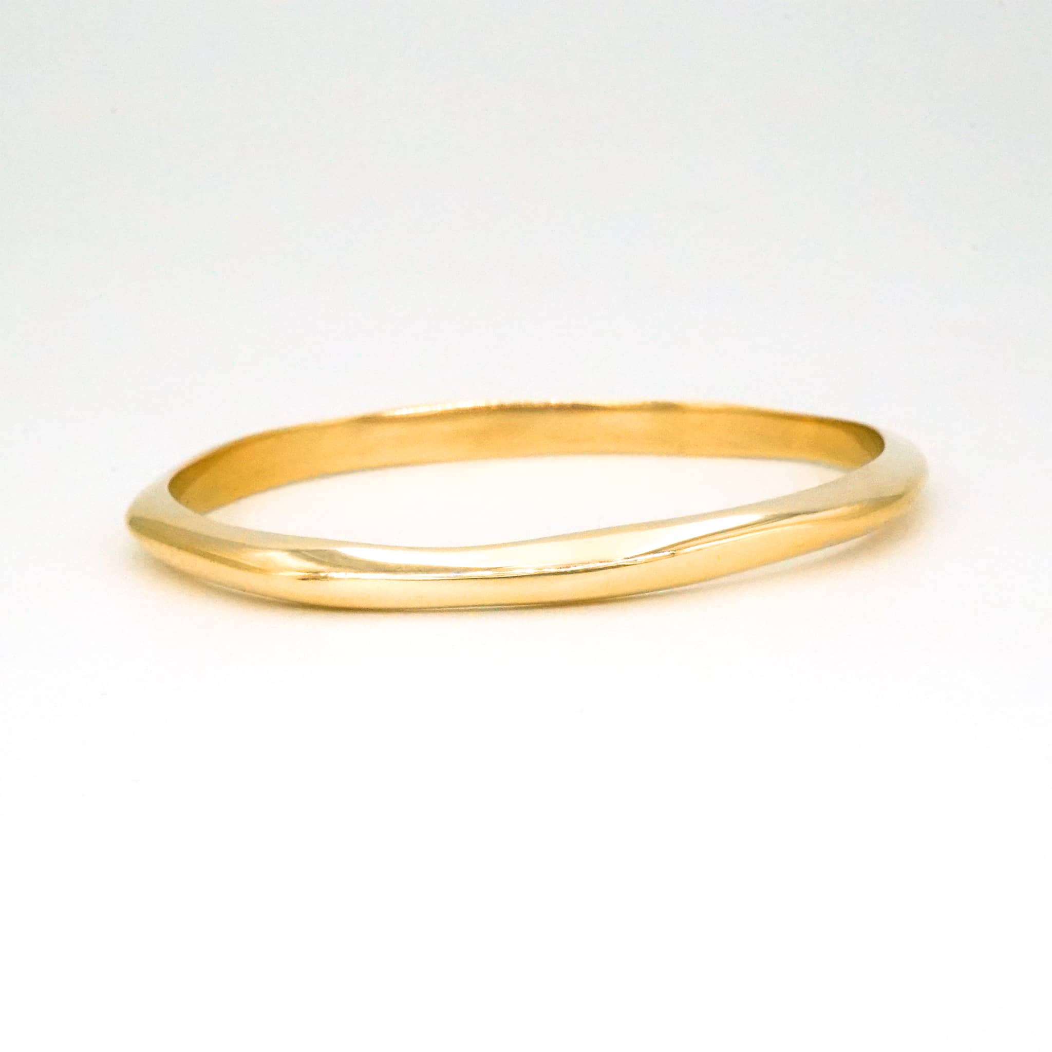 Kente Irregular Wave Bracelet, Brass Bangle