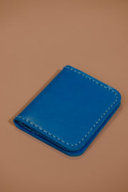 Leather cardholder Wallet Pacific Blue