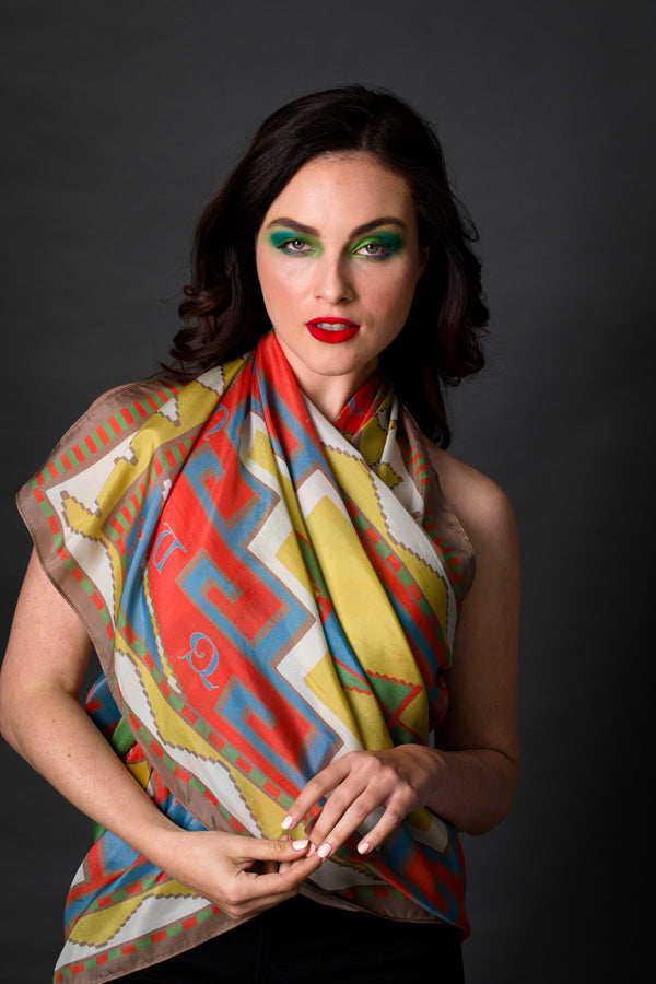 Armenian Alphabet Scarf #3 Rectangle
