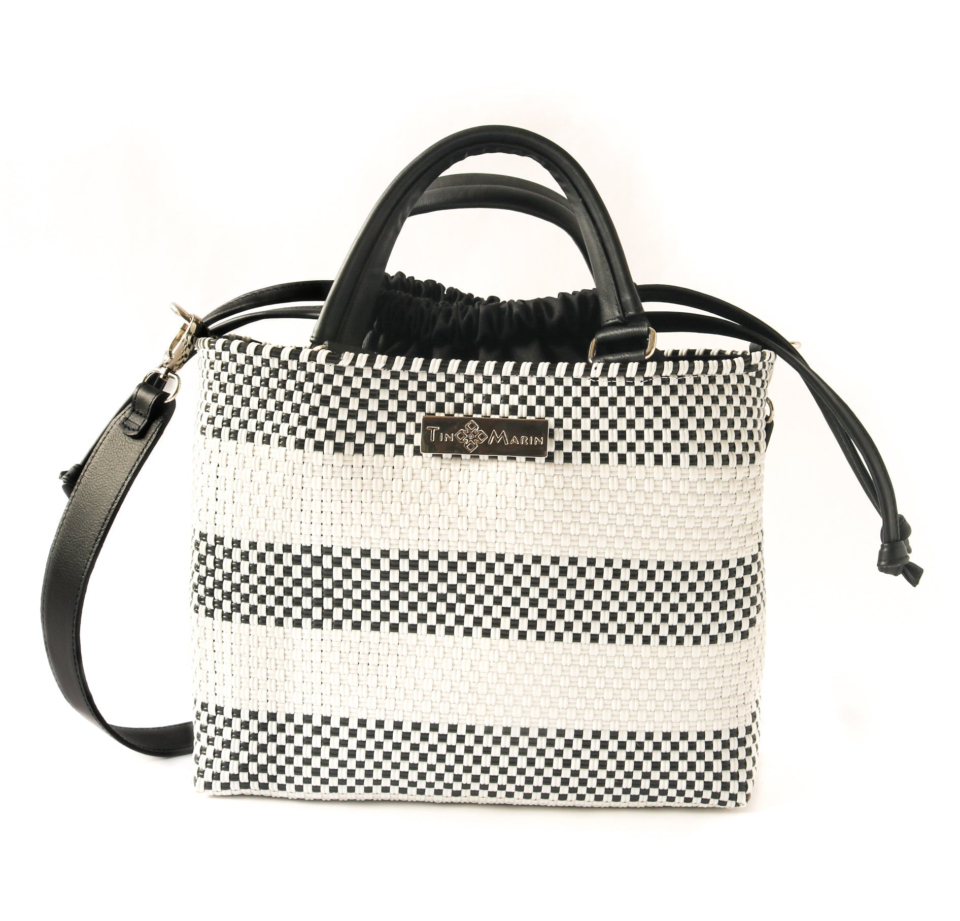 Lolo Medium Woven Crossbody Drawstring Bag