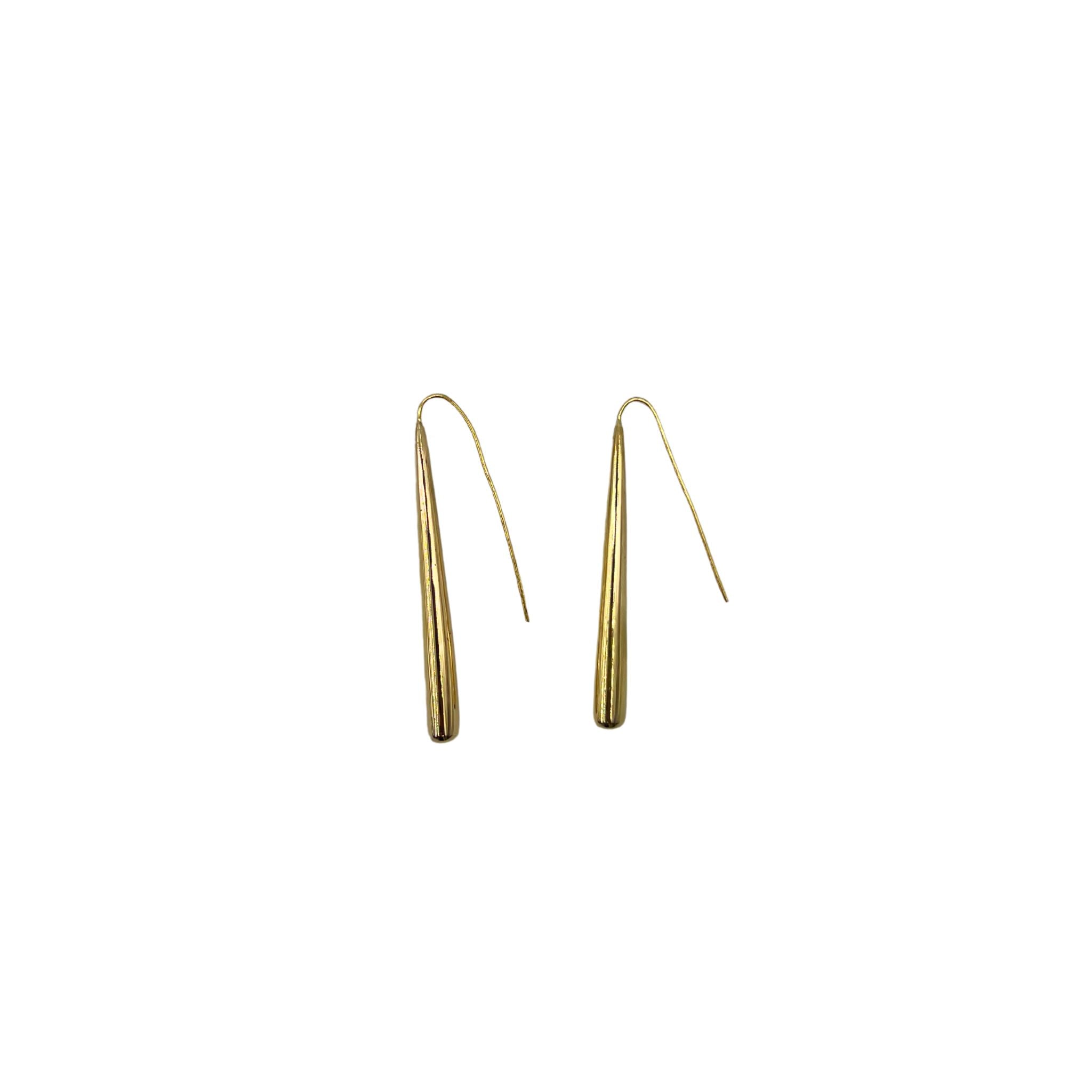 Moja Brass Long Bar Dangle Earrings for Women