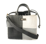 Lucy Medium Woven Crossbody Drawstring Bag