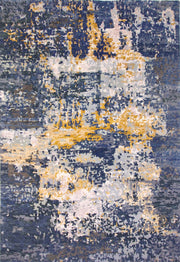 Contemporary Abstract (6x9) blue/gold