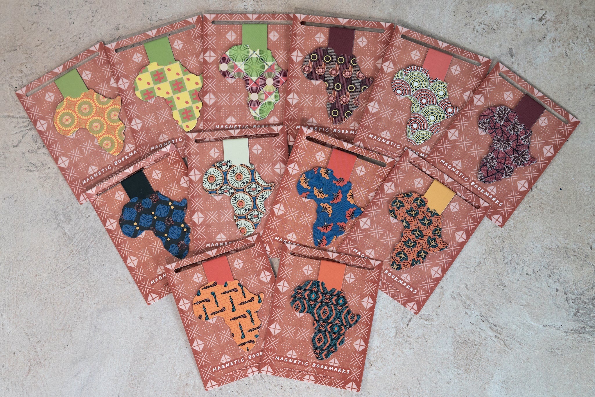 Magnetic Bookmark - African Print (Walking Sticks)