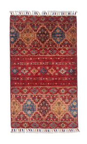 Afghan Khorjin (2'00"x3'04") red