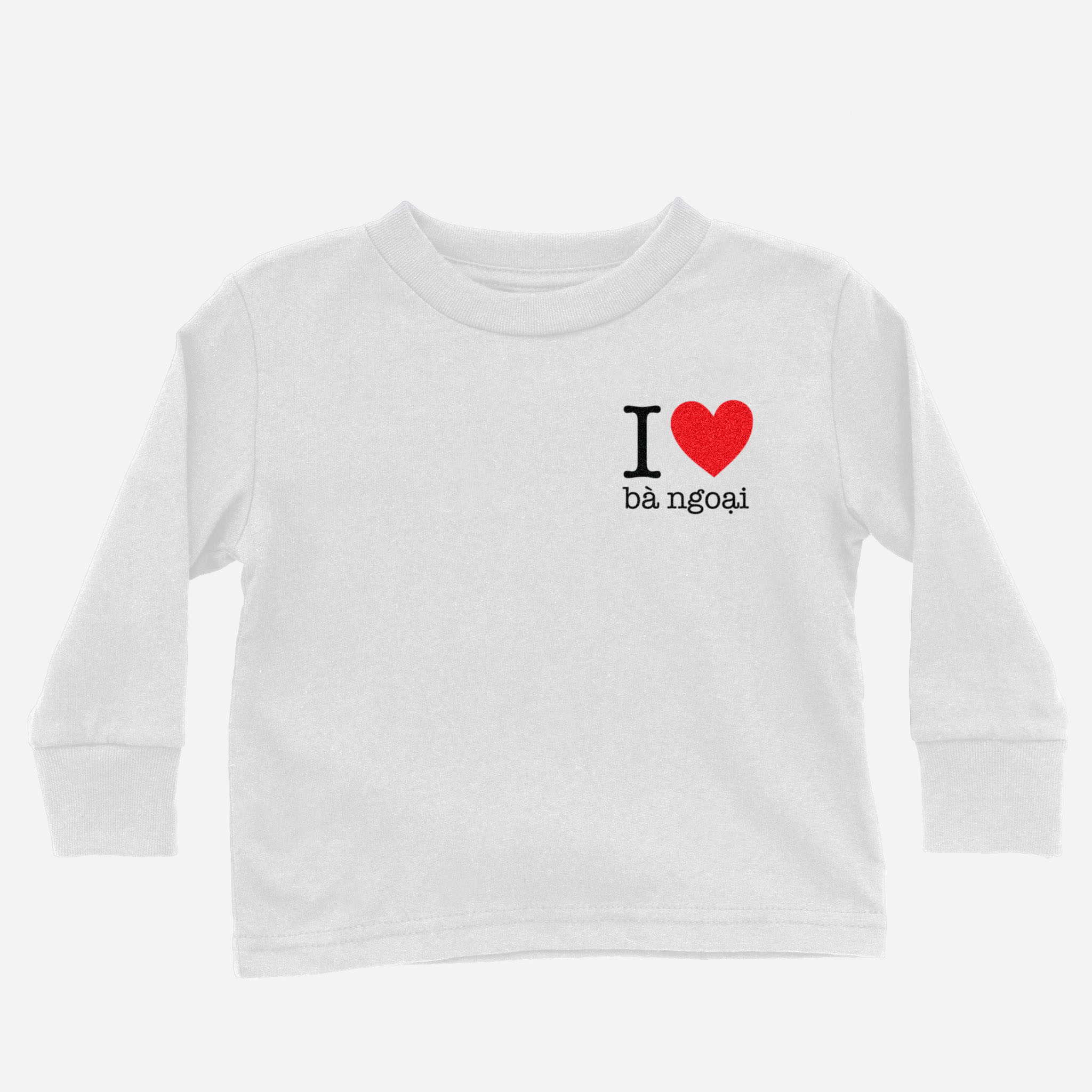 I Heart Grandma / bà ngoại Vietnamese Maternal Long Sleeve Shirt (Toddler)