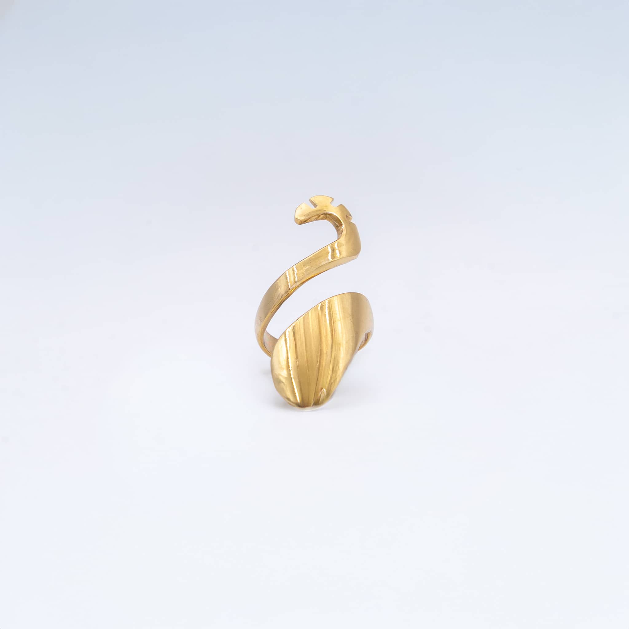 Mau Open Wrap Initial Ring for Women
