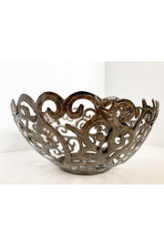 Metal Art Scroll Bowl